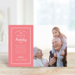 Modern Photo Birthday Card for Grandma<br><div class="desc">Affordable custom printed birthday photo cards. This trendy design features modern typography personalised with your custom message and photo. Inside has space to add another photo and more text if needed. Use the design tools to customise text fonts and colours to create a unique one of a kind birthday photo...</div>