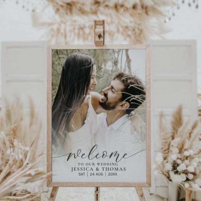 Modern Photo Black Calligraphy White gradient Poster (Creator Uploaded)