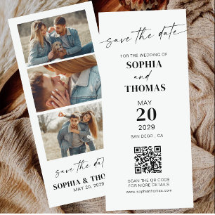 Modern Photo Booth Bookmark Wedding  Save The Date