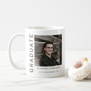 Modern Photo Boy Graduation Coffee Mug
