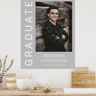 Modern Photo Boy Graduation  Poster