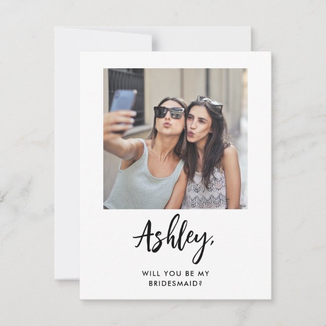 Modern Photo Bridesmaid Cards, Bridesmaid Proposal (Front)