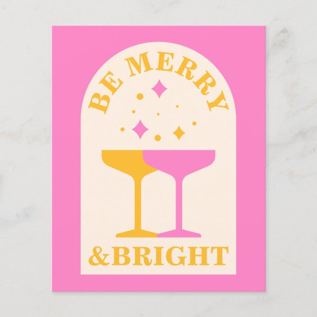 Modern, photo , bright colours Christmas card  (Front)