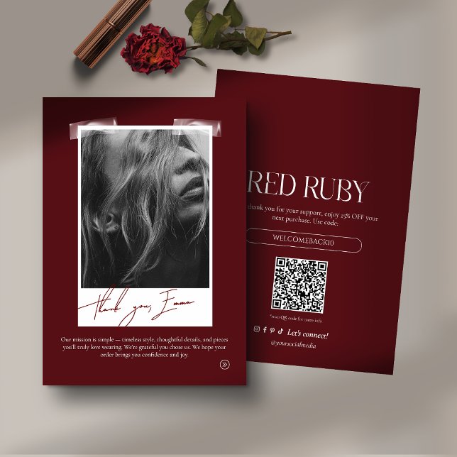 Modern Photo Business Thank You Card (Creator Uploaded)