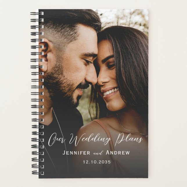 Modern Photo & Calligraphy Wedding Planner (Front)