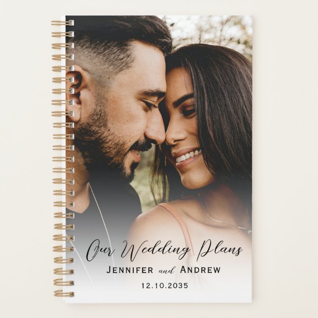 Modern Photo & Calligraphy Wedding Planner (Front)