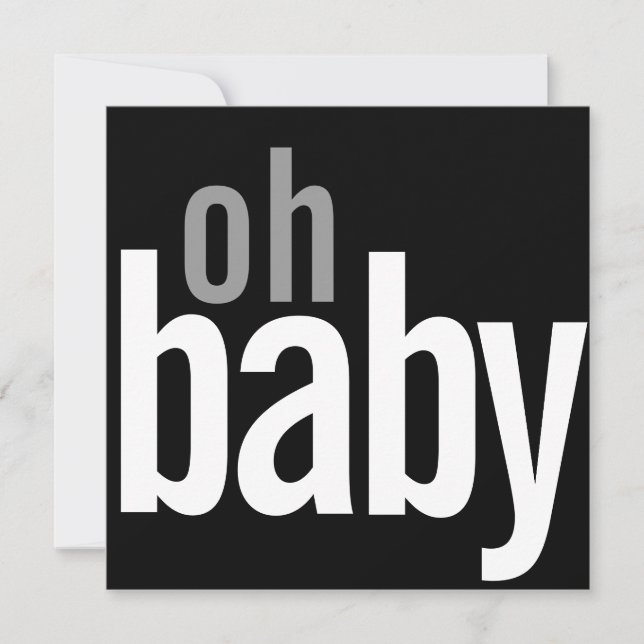 Modern Photo Card Birth Announcements (Front)