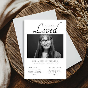 Modern Photo Celebration of Life Funeral Service Invitation