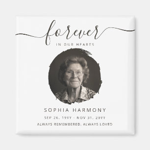 Modern Photo Celebration of Life Memorial Magnet