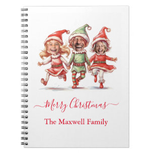 Modern Photo Christmas elves Notebook
