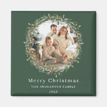 Modern photo Christmas wreath green