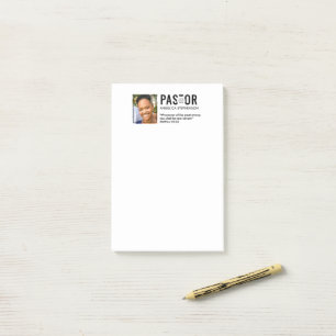 Modern Photo Church Pastor Post-it Notes