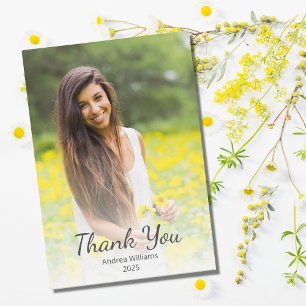 Modern Photo Class of 2025 Graduation  Thank You Card
