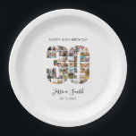 Modern Photo Collage 30th Birthday Paper Plate<br><div class="desc">Create your own personalised photo collage 30th birthday paper plates featuring your favourite pictures in the shape of the number 30.</div>