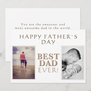 Modern Photo Collage Best Dad Ever Father`s Day Ca Card