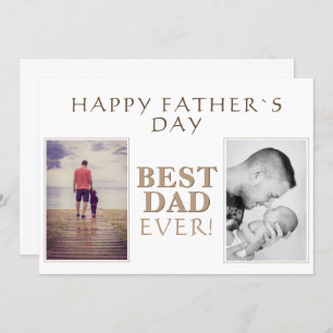 Modern Photo Collage Best Dad Ever Father`s Day Ca Card
