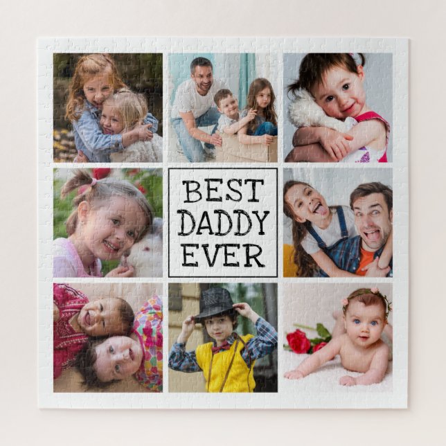 Modern Photo Collage  |  Best Daddy Ever Jigsaw Puzzle (Vertical)