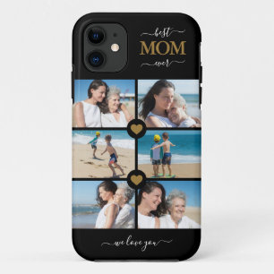 Modern Photo Collage Best Mum Ever Mother Black iPhone 11 Case