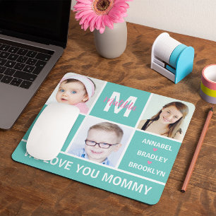 Modern Photo Collage 'Best Mum Ever' Mouse Pad