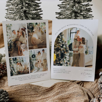 Modern Photo Collage Christmas Card