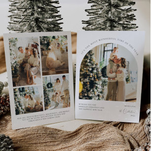 Modern Photo Collage Christmas Card