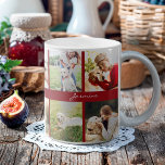 Modern Photo Collage Dog Burgundy Coffee Mug<br><div class="desc">Celebrate your furbaby with this photo collage mug.</div>