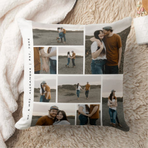 Modern Photo Collage Editable Cushion