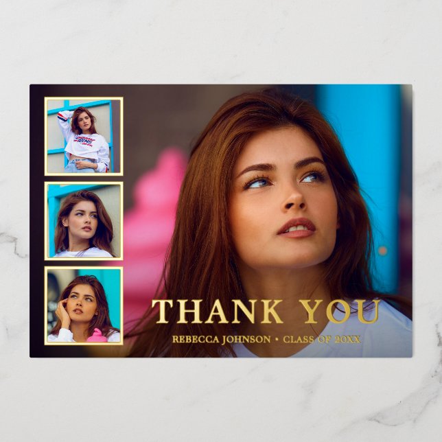 Modern Photo Collage Elegant Graduation (Front)