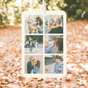 Modern Photo Collage Family Car Air Freshener