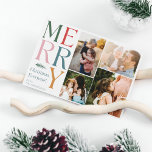 Modern Photo Collage Family Christmas Holiday<br><div class="desc">Our Modern Photo Collage Family Holiday Christmas Greeting Card is the perfect way to share the joy and warmth of the season with your loved ones! This vibrant and festive card is designed to capture the essence of togetherness and celebration, making it an ideal choice for spreading holiday cheer. This...</div>