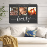 Modern Photo Collage Family Is Everything Canvas Print<br><div class="desc">This stunning canvas wall art features a beautiful three-frame photo collage showcasing cherished memories, adorned with the heartfelt message, "Family is Everything." The elegant black and white design, combined with exquisite script and print typography, creates a sophisticated and enduring piece that will complement any interior style. Personalise it with your...</div>