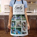 Modern Photo Collage Family Quote Typography Name Apron<br><div class="desc">Cook Up Memories with Our Modern Photo Collage Family Quote Typography Name Apron! This charming apron features a heartfelt script typography quote: "Family. Where Life Begins and Love Never Ends." Below the quote, personalise it with your family name and established year. Surrounding the quote, create a beautiful photo grid collage...</div>