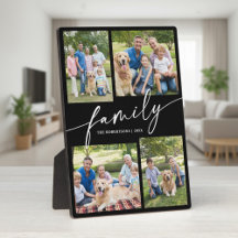 Modern Photo Collage Family Script Keepsake