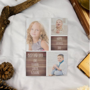 Modern Photo Collage Father's Day Card