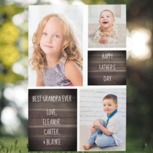 Modern Photo Collage Father's Day Card for Grandpa (Creator Uploaded)