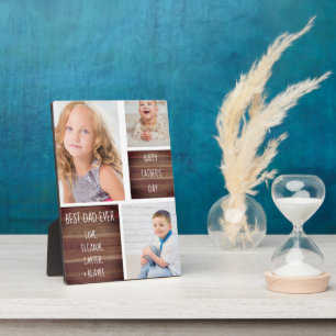Modern Photo Collage Father's Day Plaque