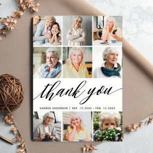 Modern Photo Collage Funeral Thank You