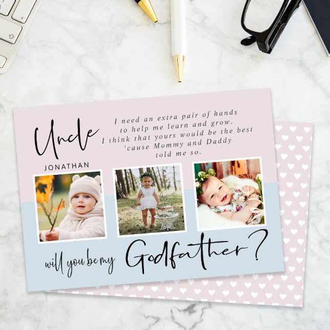 Modern Photo Collage Godfather Proposal  (Creator Uploaded)