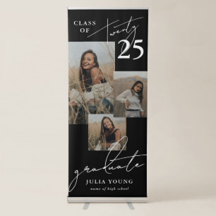 Modern Photo Collage Graduate Retractable Banner