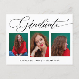 Modern Photo Collage Graduation Party Invitation