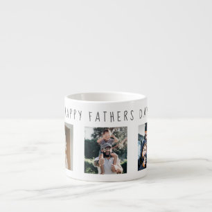 Modern Photo Collage & Happy Fathers Day Espresso Cup
