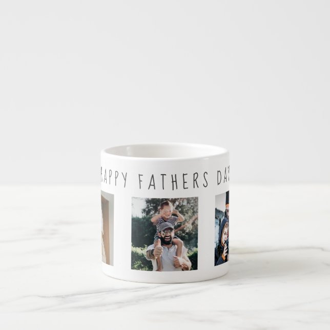 Modern Photo Collage & Happy Fathers Day  Espresso Cup (Front)