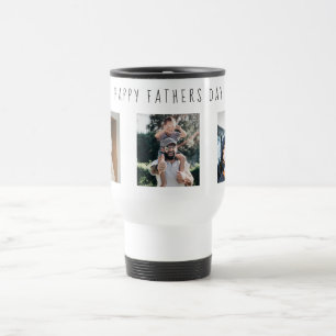 Modern Photo Collage & Happy Fathers Day Travel Mug