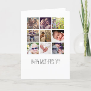 Modern Photo Collage   Happy Mother's Day Holiday Card
