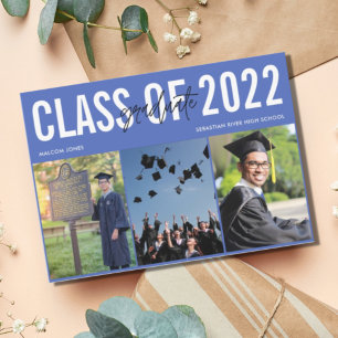 Modern Photo Collage High School Graduation Announcement