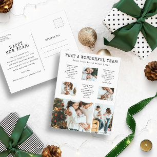 Modern Photo Collage Holiday Postcard