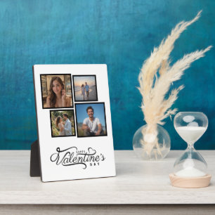 Modern Photo Collage Keepsake Valentine's Day Gift Plaque
