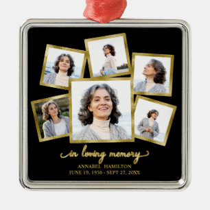 Modern Photo Collage Memorial Metal Tree Decoration