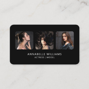 Modern Photo Collage Model Business Card