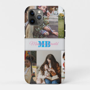 Modern Photo Collage monogrammed iPad Air Cover